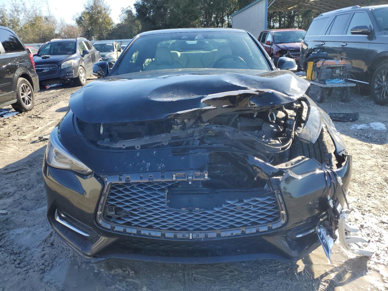 2017 Infiniti Q60 VIN JN1EV7EKXHM362693 Copart auction photo, front end damage thumbnail 5