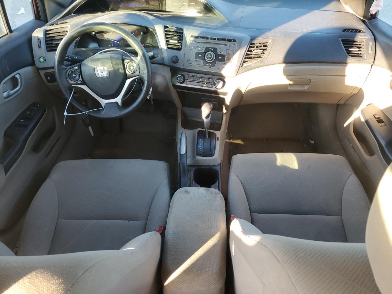 2012 Honda Civic VIN 2HGFB2F58CH537588 Copart auction photo, rear end damage thumbnail 8
