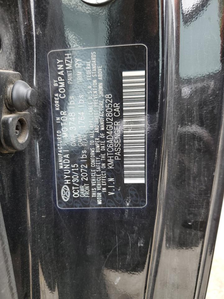 2016 Hyundai Veloster VIN KMHTC6AD4GU280528 Copart auction photo, front end damage thumbnail 15