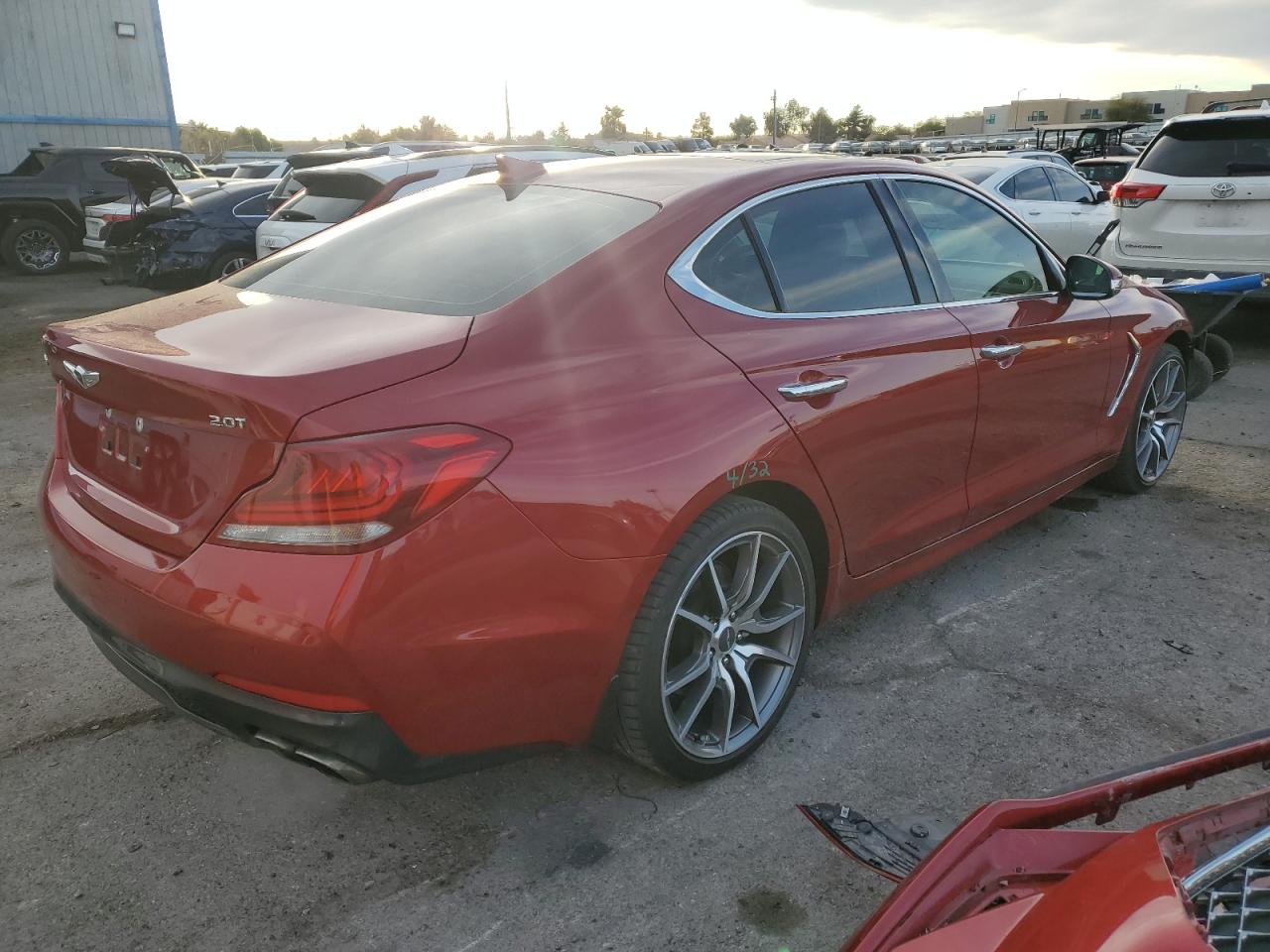 2019 Genesis G70 VIN KMTG44LA0KU031664 Copart auction photo, front end damage thumbnail 3