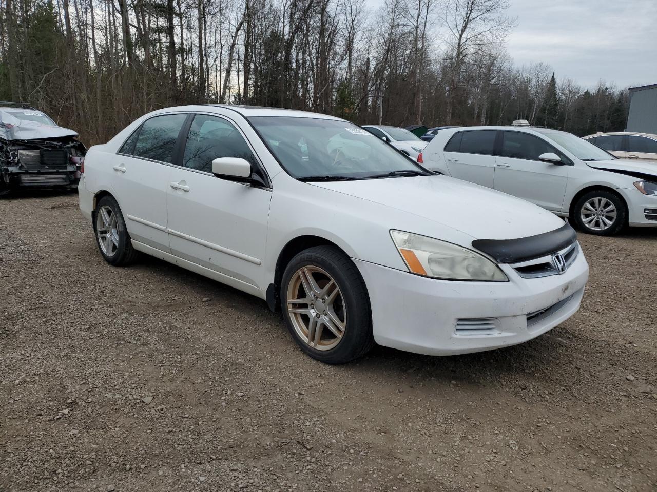 2007 Honda Accord VIN 1HGCM567X7A801074 Copart auction photo, rear end / front end damage thumbnail 4