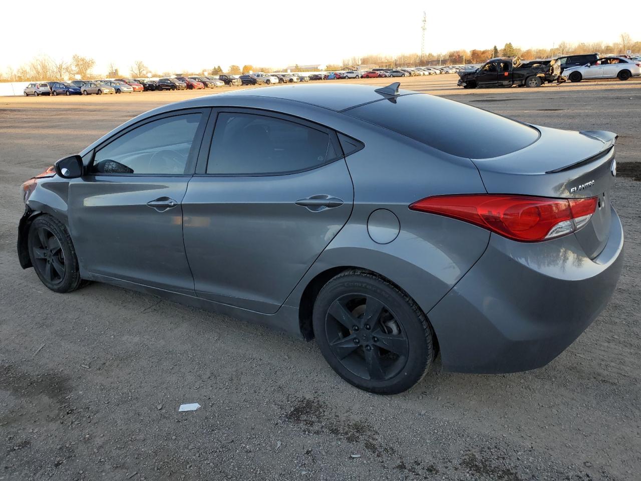 2012 Hyundai Elantra VIN 5NPDH4AE1CH114950 Copart auction photo, front end / side damage thumbnail 2