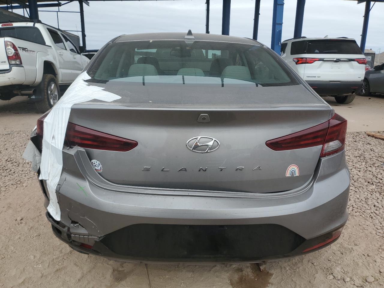 2020 Hyundai Elantra VIN KMHD84LFXLU106336 Copart auction photo, rear end damage thumbnail 6