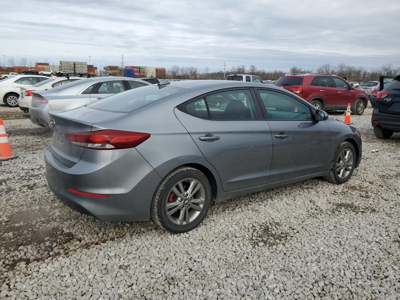 2018 Hyundai Elantra VIN KMHD84LF5JU575492 Copart auction photo, front end damage thumbnail 3