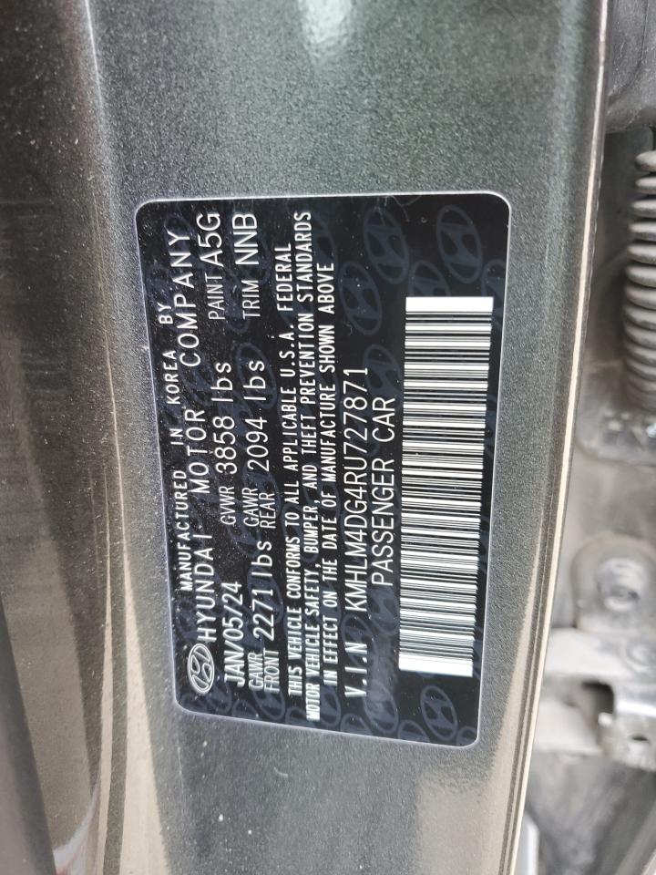 2024 Hyundai Elantra VIN KMHLM4DG4RU727871 Copart auction photo, rear end damage thumbnail 12