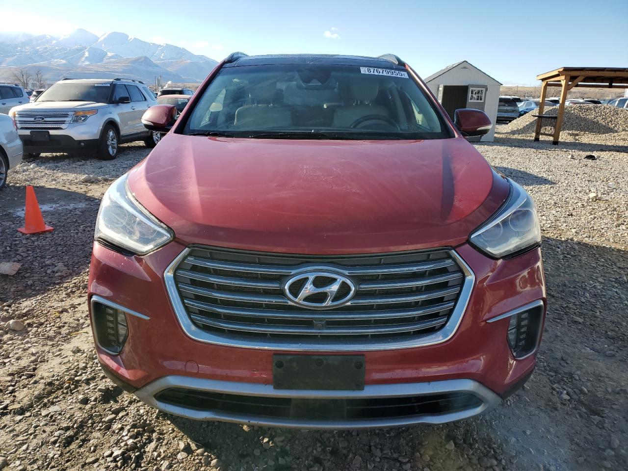 2017 Hyundai Santa Fe VIN KM8SR4HF8HU227015 Copart auction photo, side damage thumbnail 5