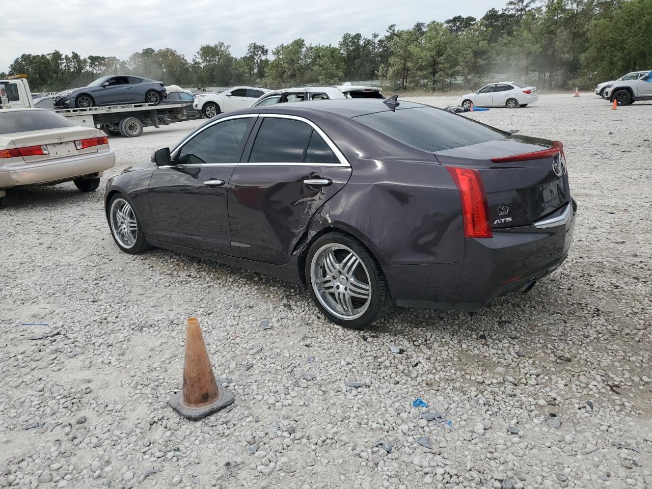 2014 Cadillac ATS VIN 1G6AB5SX2E0114954 Copart auction photo, side damage thumbnail 2