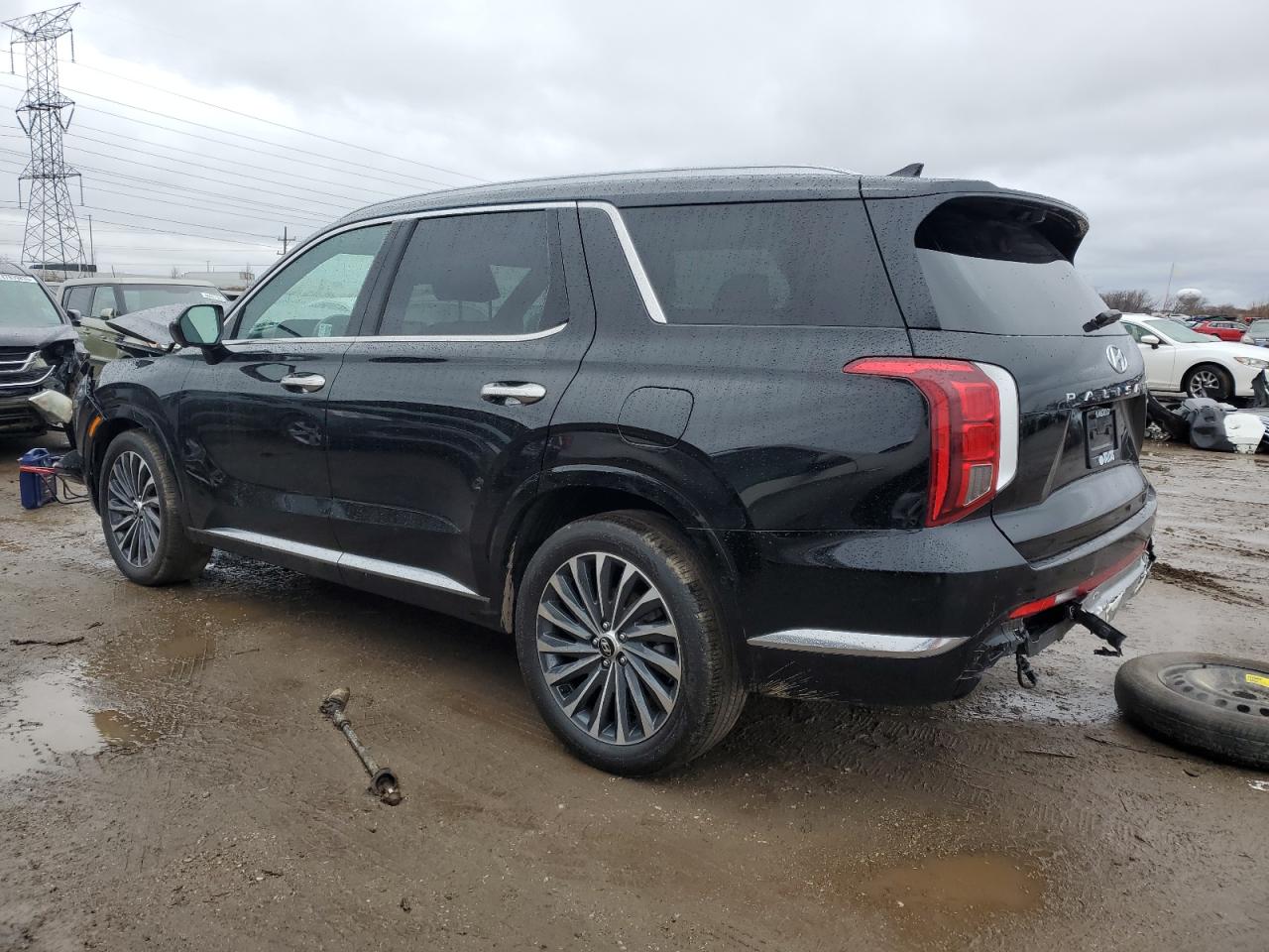 2024 Hyundai Palisade VIN KM8R7DGE7RU703219 Copart auction photo, front end damage thumbnail 2