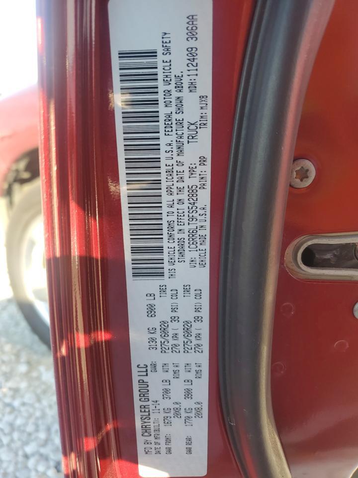 2015 RAM 1500 VIN 1C6RR6LT9FS542885 Copart auction photo, undercarriage damage thumbnail 12