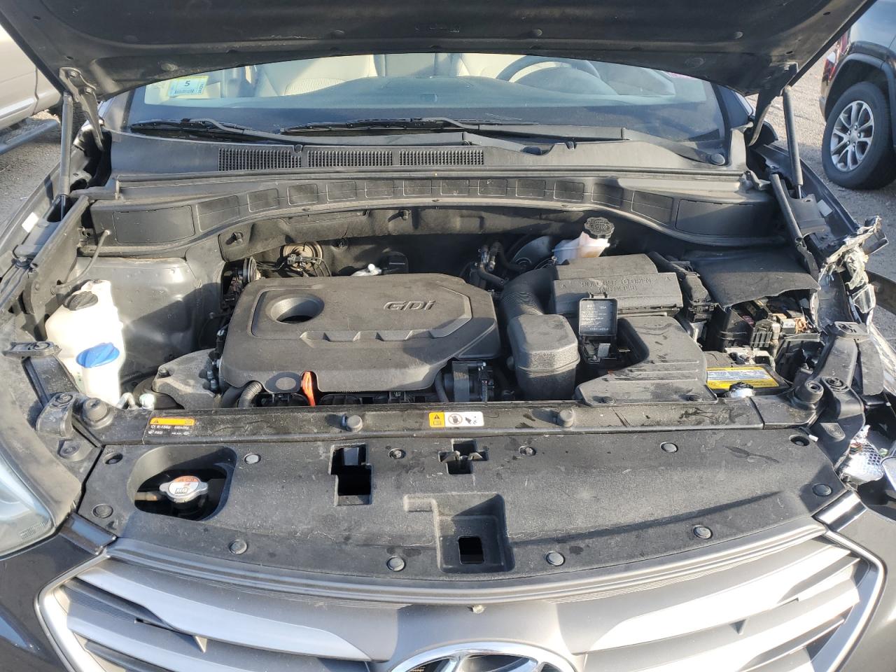 2017 Hyundai Santa Fe VIN 5XYZTDLB3HG466255 Copart auction photo, front end / minor dent/scratches damage thumbnail 12
