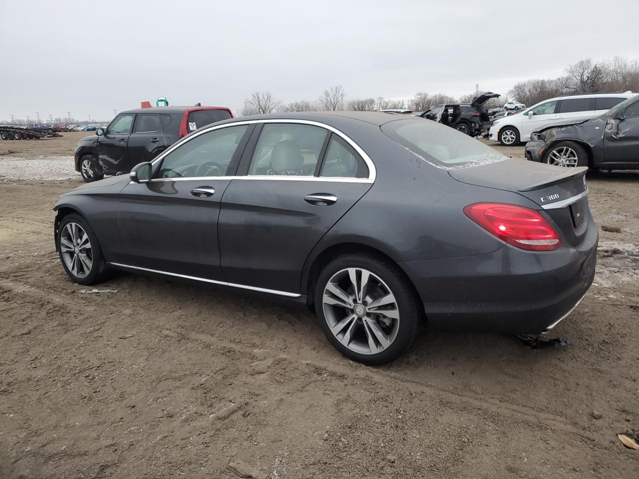 2015 Mercedes-Benz C-klasse VIN 55SWF4KB0FU074168 Copart auction photo, rear end / front end damage thumbnail 2