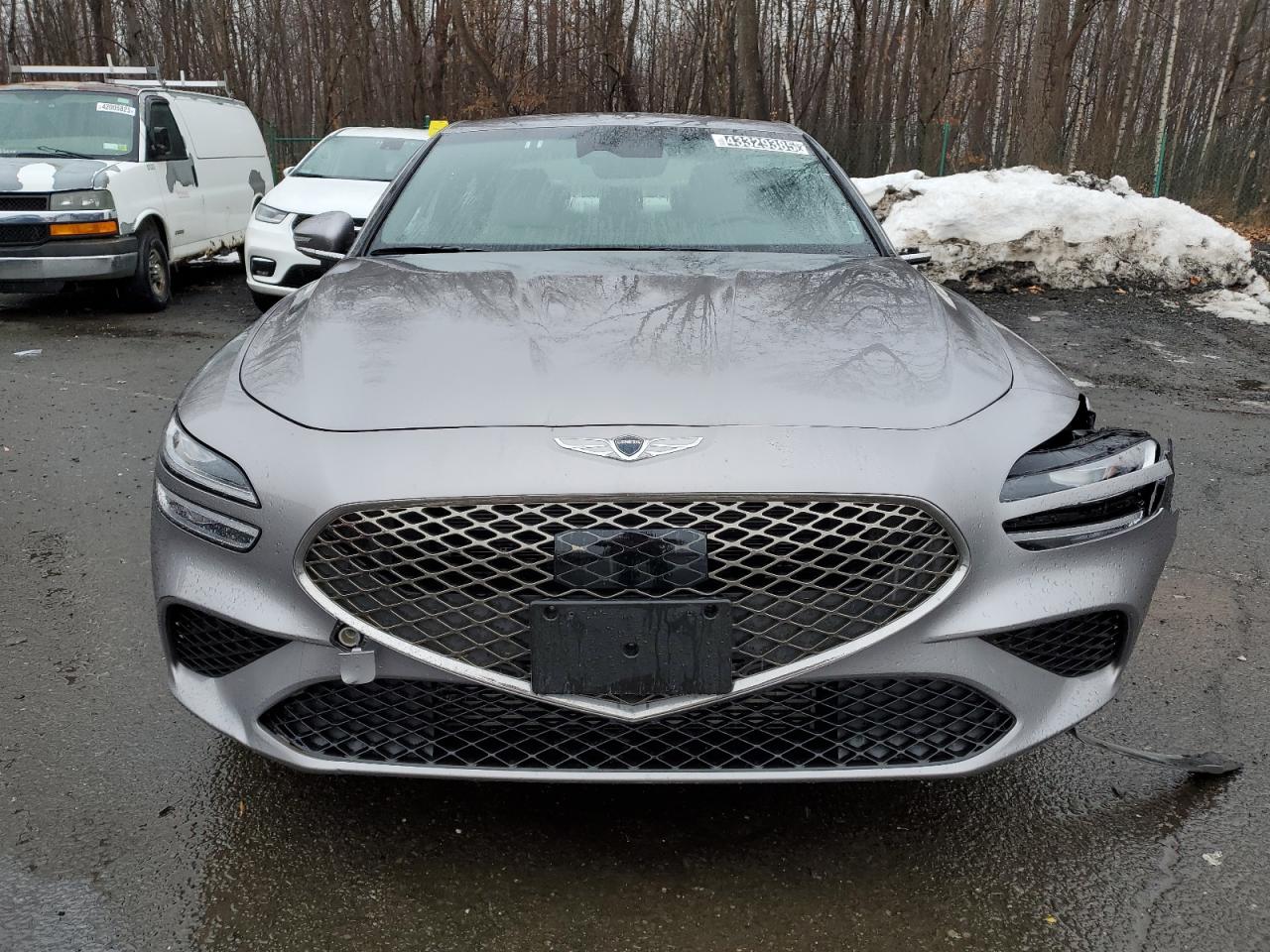 2023 Genesis G70 VIN KMTG34TA5PU129311 Copart auction photo, front end / side damage thumbnail 5