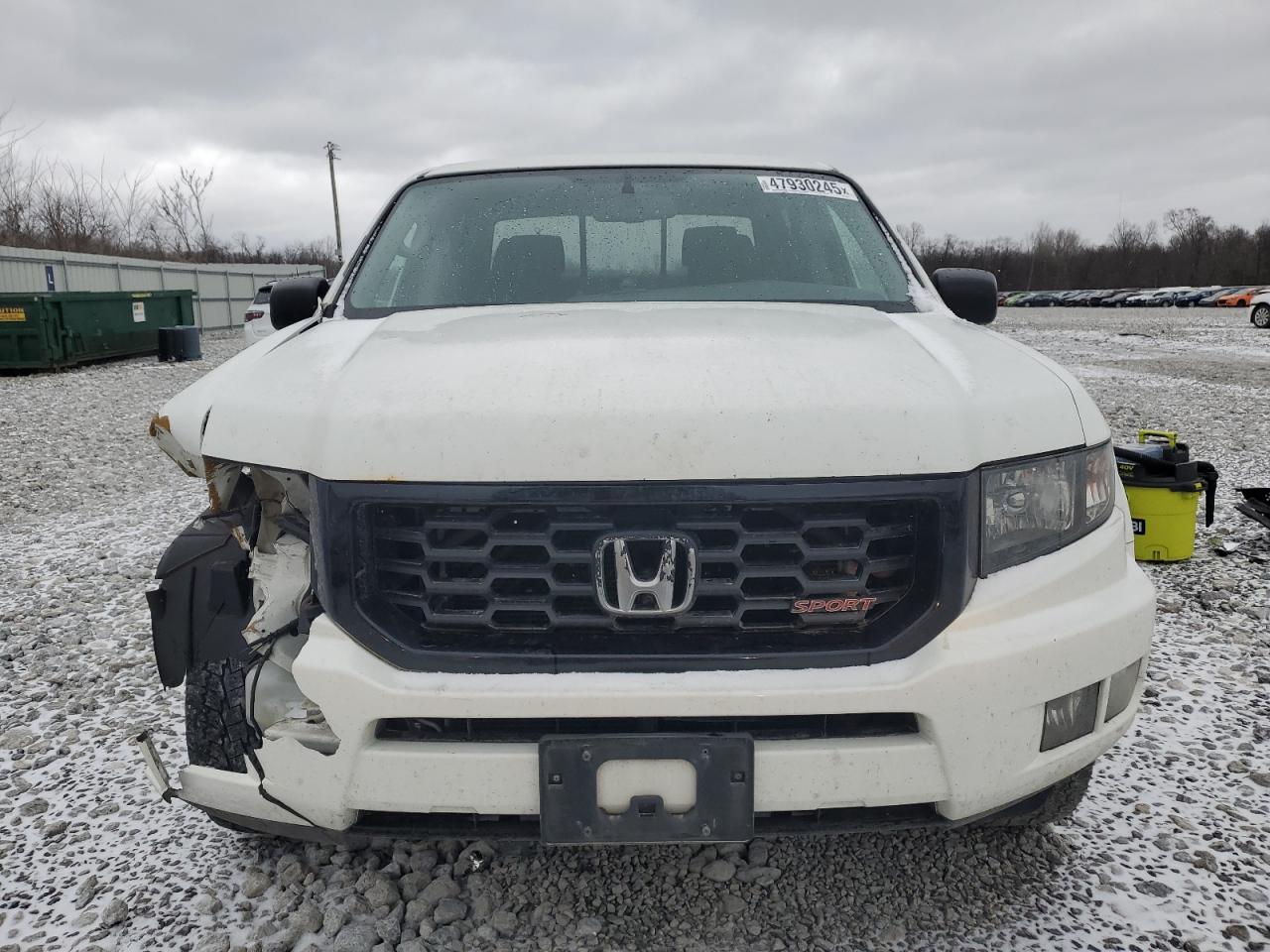 2013 Honda Ridgeline VIN 5FPYK1F75DB013672 Copart auction photo, front end damage thumbnail 5