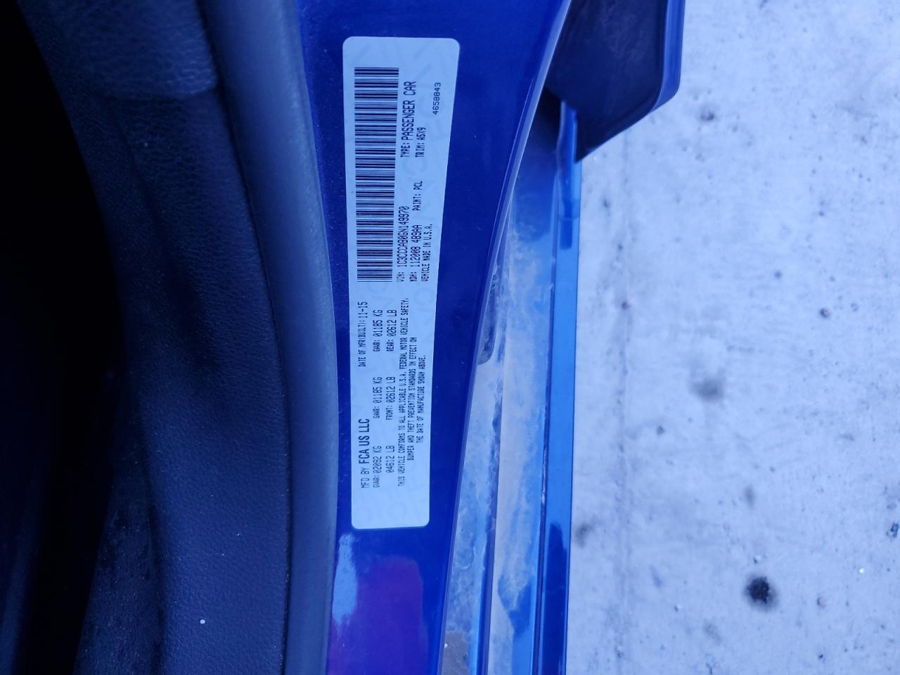 2016 Chrysler 200 VIN 1C3CCCAB0GN149970 Copart auction photo, front end damage thumbnail 13