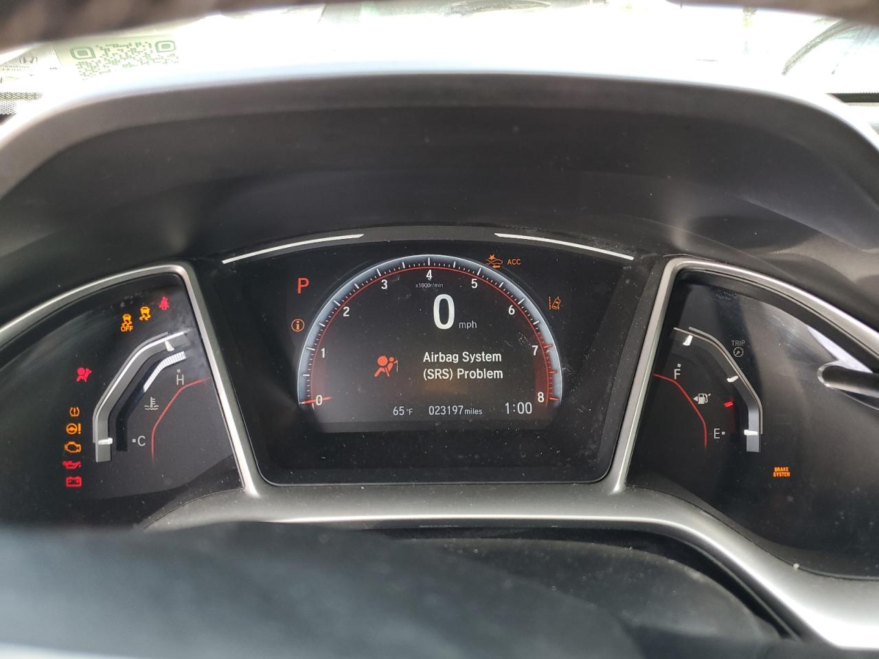 2020 Honda Civic VIN 2HGFC2F86LH513765 Copart auction photo, front end / rear end damage thumbnail 9