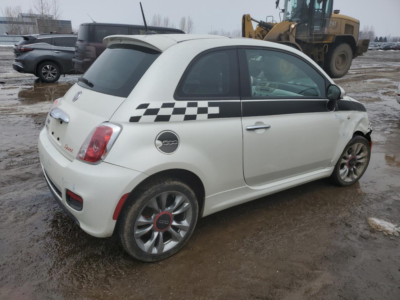 2015 Fiat 500 VIN 3C3CFFBR9FT537265 Copart auction photo, front end / undercarriage damage thumbnail 3