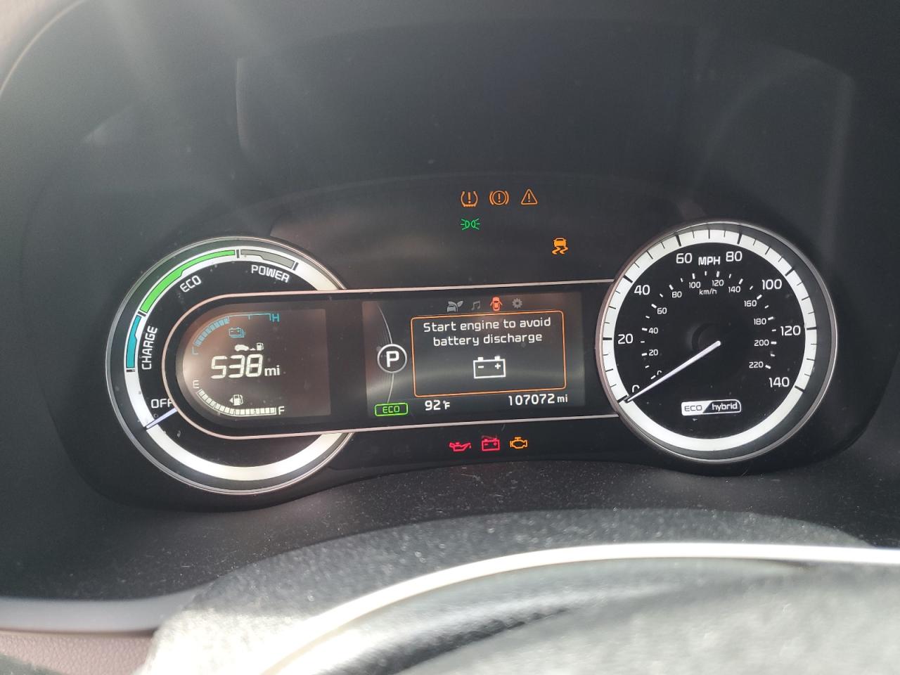 2017 KIA Niro VIN KNDCB3LC9H5070853 Copart auction photo, water/flood damage thumbnail 9