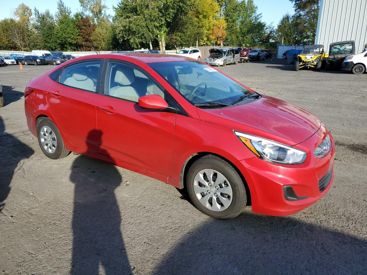 2017 Hyundai Accent VIN KMHCT4AE5HU205349 Copart auction photo, rear end / side damage thumbnail 4