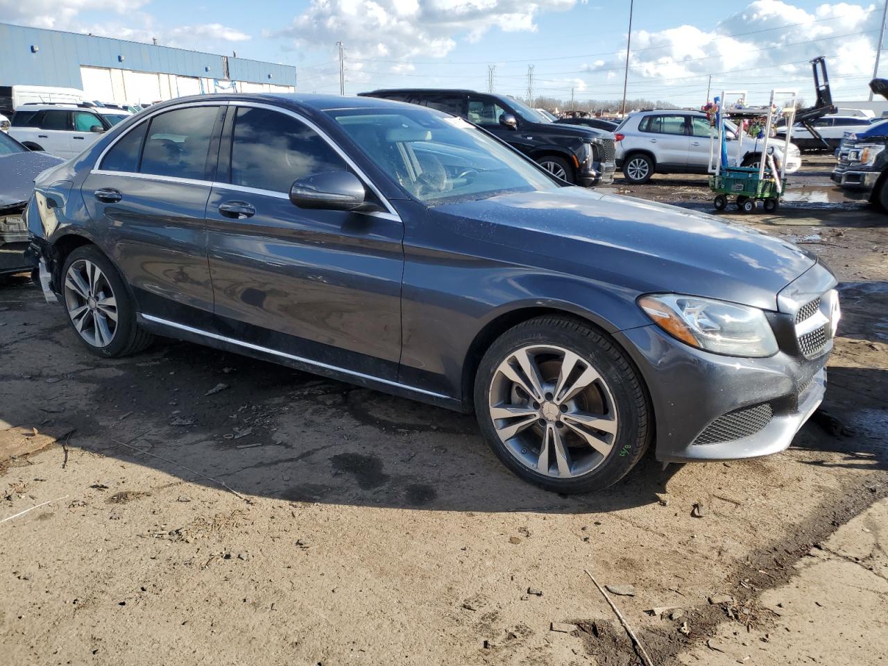 2016 Mercedes-Benz C-klasse VIN WDDWF4KB1GR140228 Copart auction photo, rear end damage thumbnail 4