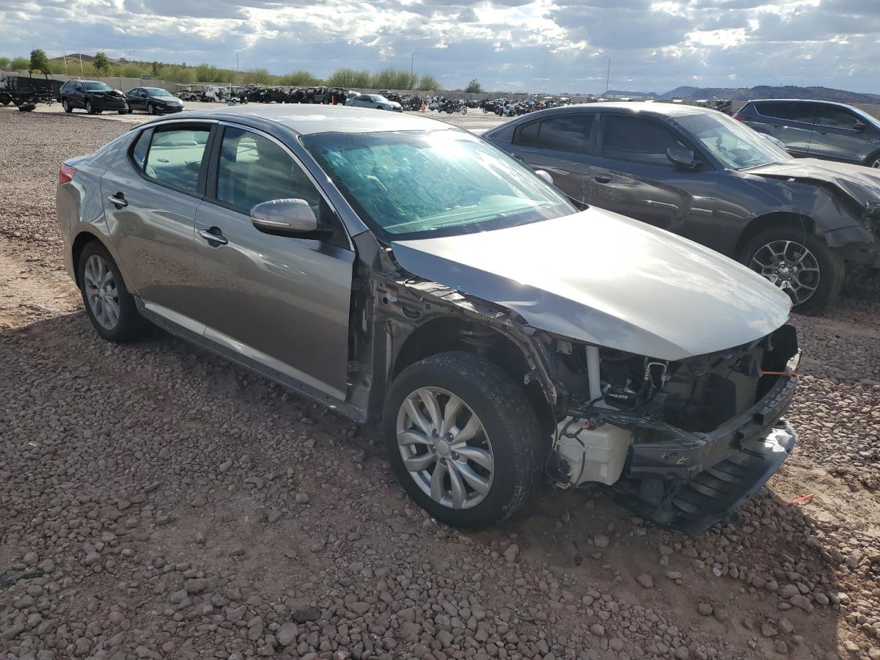 2015 KIA Optima VIN 5XXGN4A78FG494800 Copart auction photo, front end damage thumbnail 4