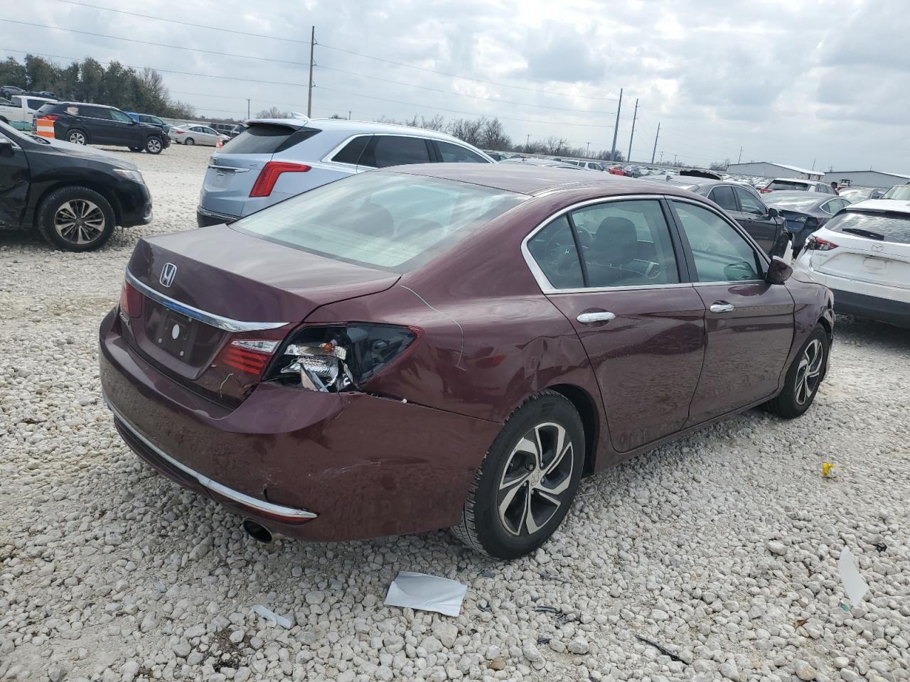 2017 Honda Accord VIN 1HGCR2F31HA154837 Copart auction photo, front end / rear end damage thumbnail 3