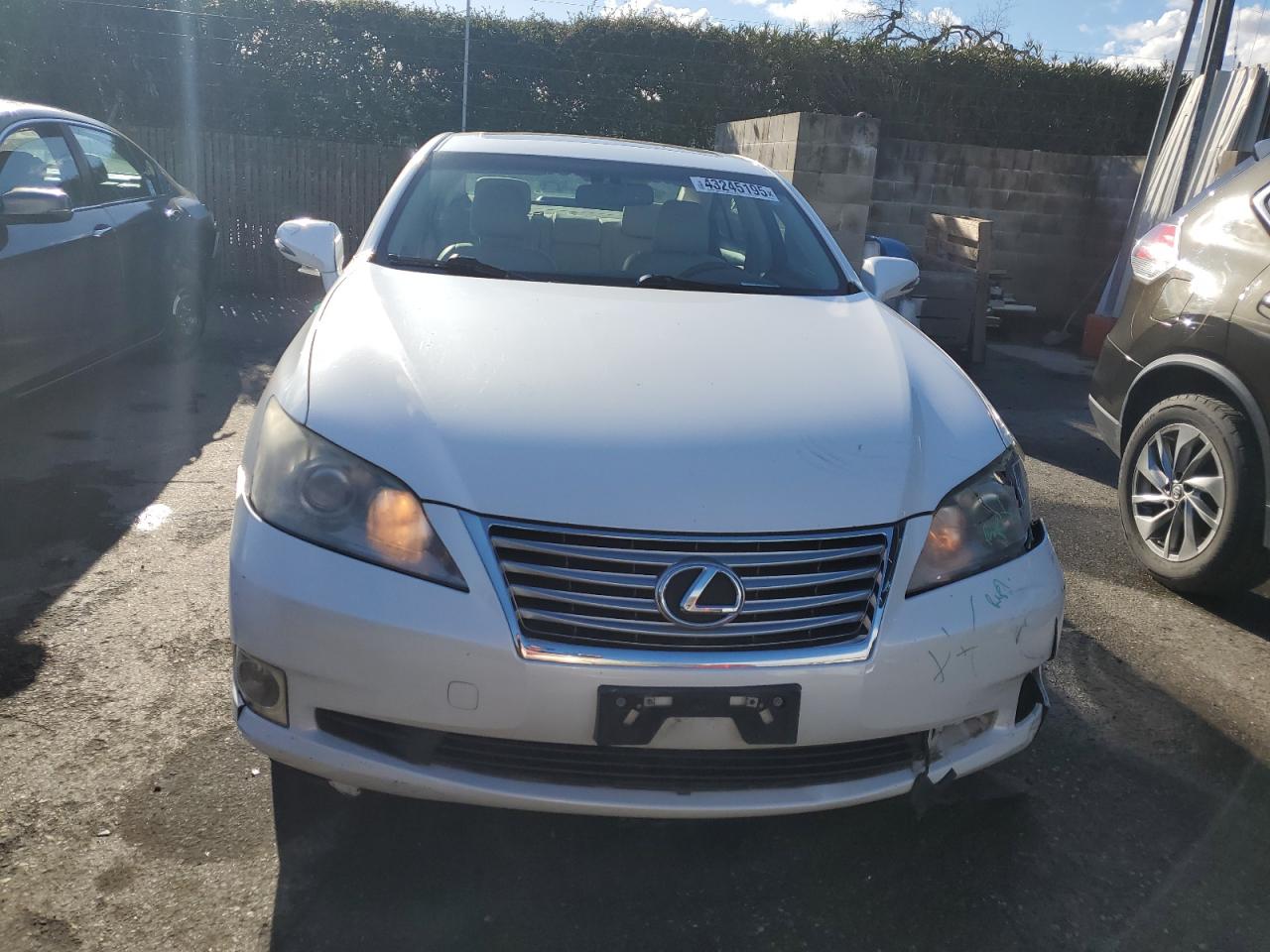 2010 Lexus ES VIN JTHBK1EG8A2406045 Copart auction photo, front end / side damage thumbnail 5