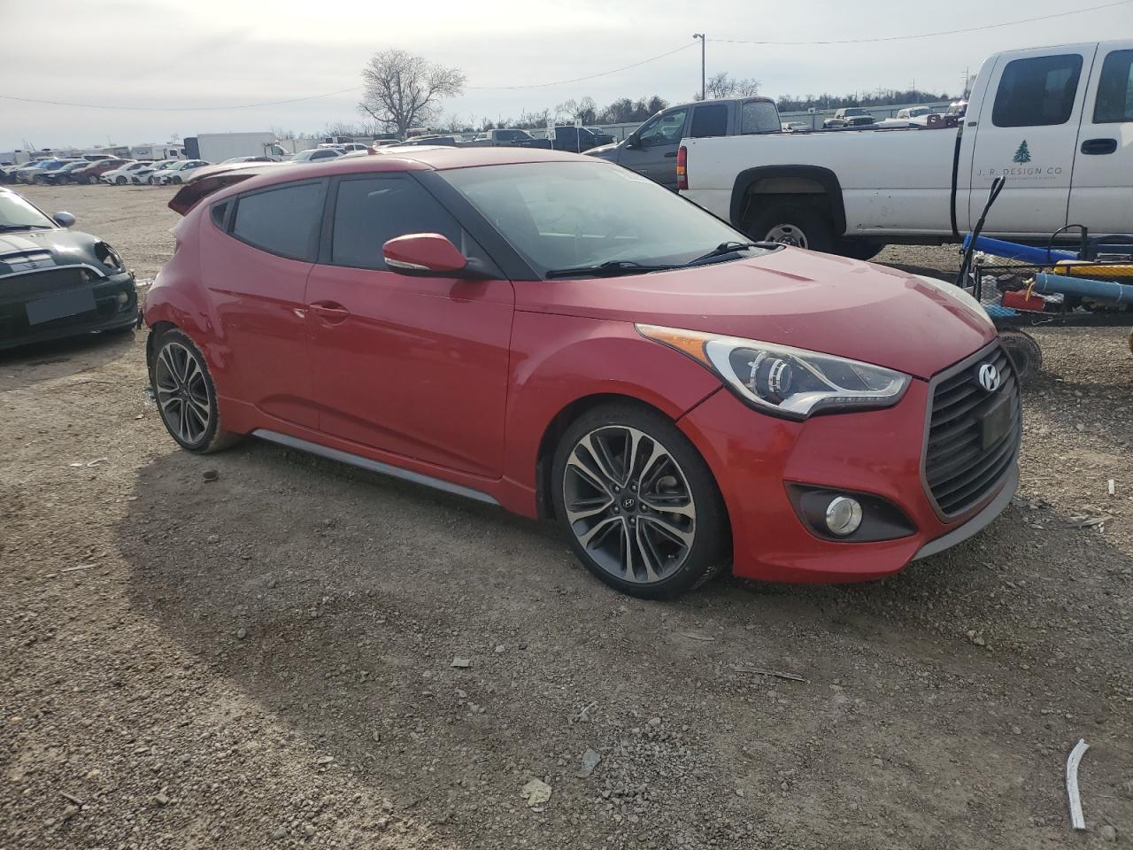 2017 Hyundai Veloster VIN KMHTC6AEXHU309394 Copart auction photo, rear end damage thumbnail 4
