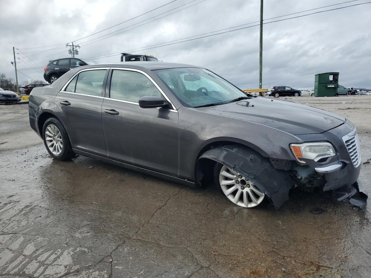 2014 Chrysler 300 VIN 2C3CCAAG7EH127938 Copart auction photo, front end / side damage thumbnail 4