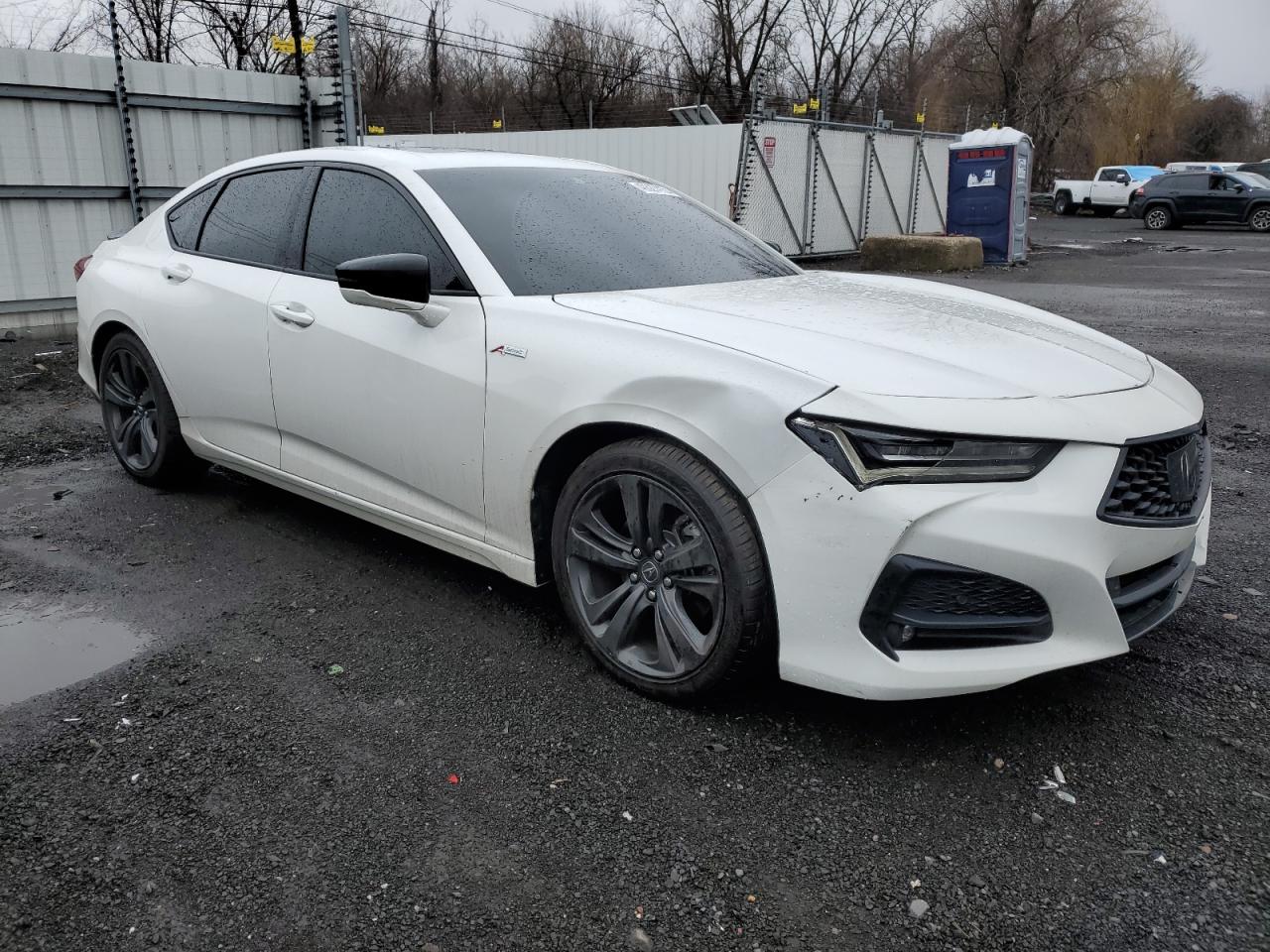 2021 Acura TLX VIN 19UUB5F54MA010446 Copart auction photo, vandalism damage thumbnail 4