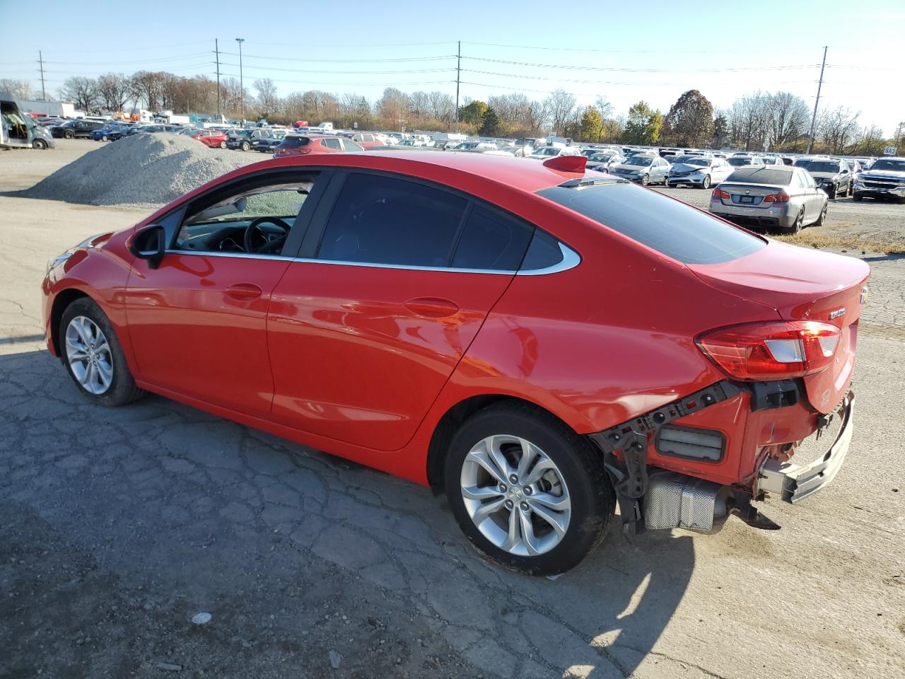 2019 Chevrolet Cruze VIN 1G1BE5SM4K7124606 Copart auction photo, rear end / side damage thumbnail 2