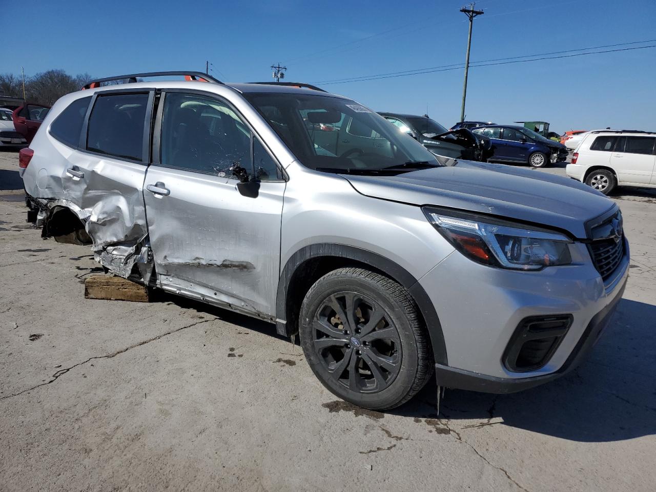 2019 Subaru Forester VIN JF2SKAPC5KH430234 Copart auction photo, side / rear end damage thumbnail 4