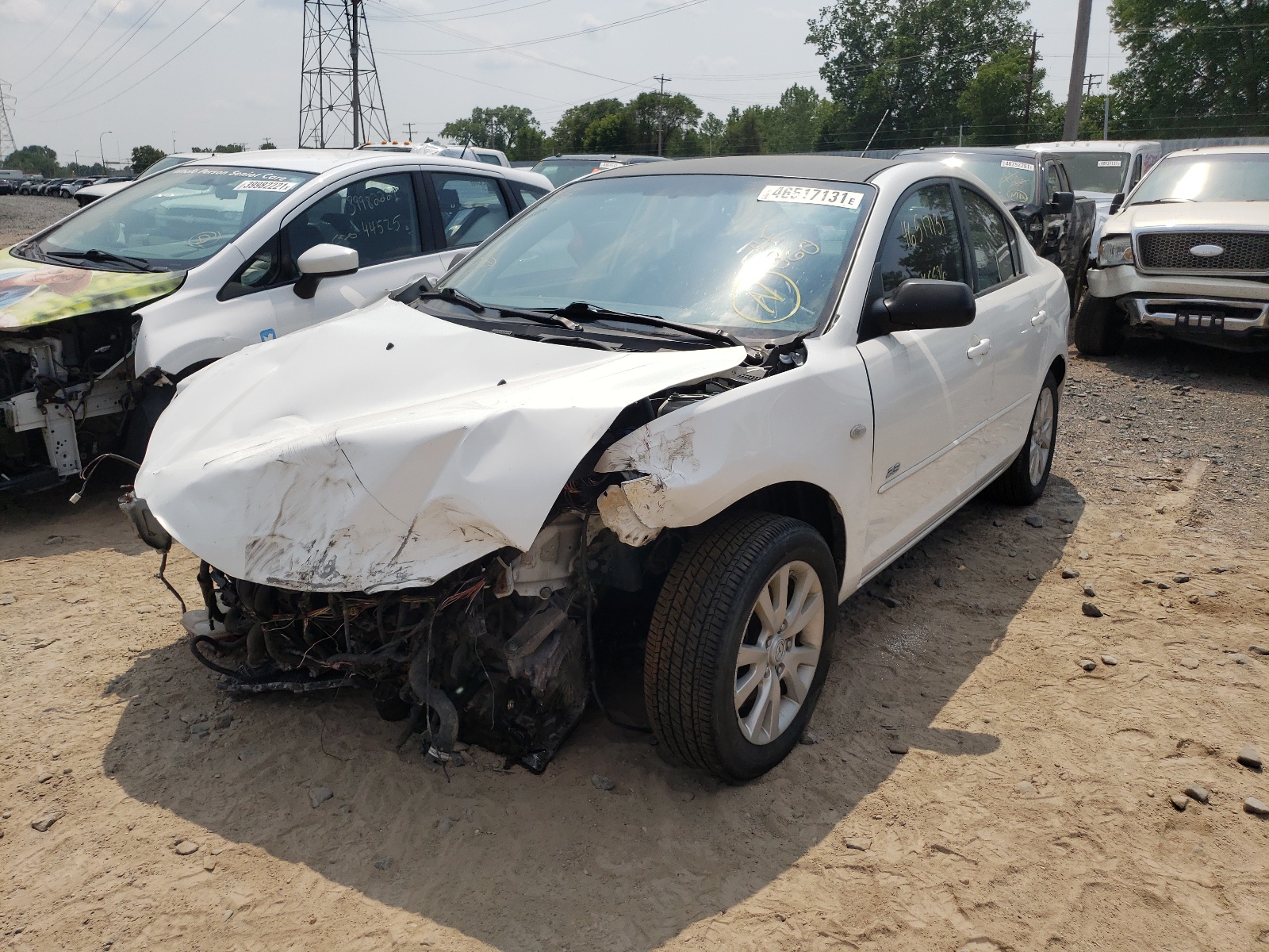 2009 Mazda 3 VIN JM1BK323091190854 Copart auction photo, front end / frame damage damage thumbnail 2