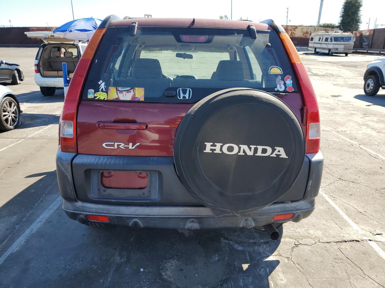 2004 Honda CR-V VIN JHLRD68404C018432 Copart auction photo, vandalism / stripped damage thumbnail 6