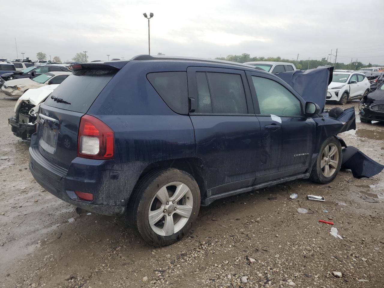 2017 Jeep Compass VIN 1C4NJCBA6HD147664 Copart auction photo, front end / mechanical damage thumbnail 3