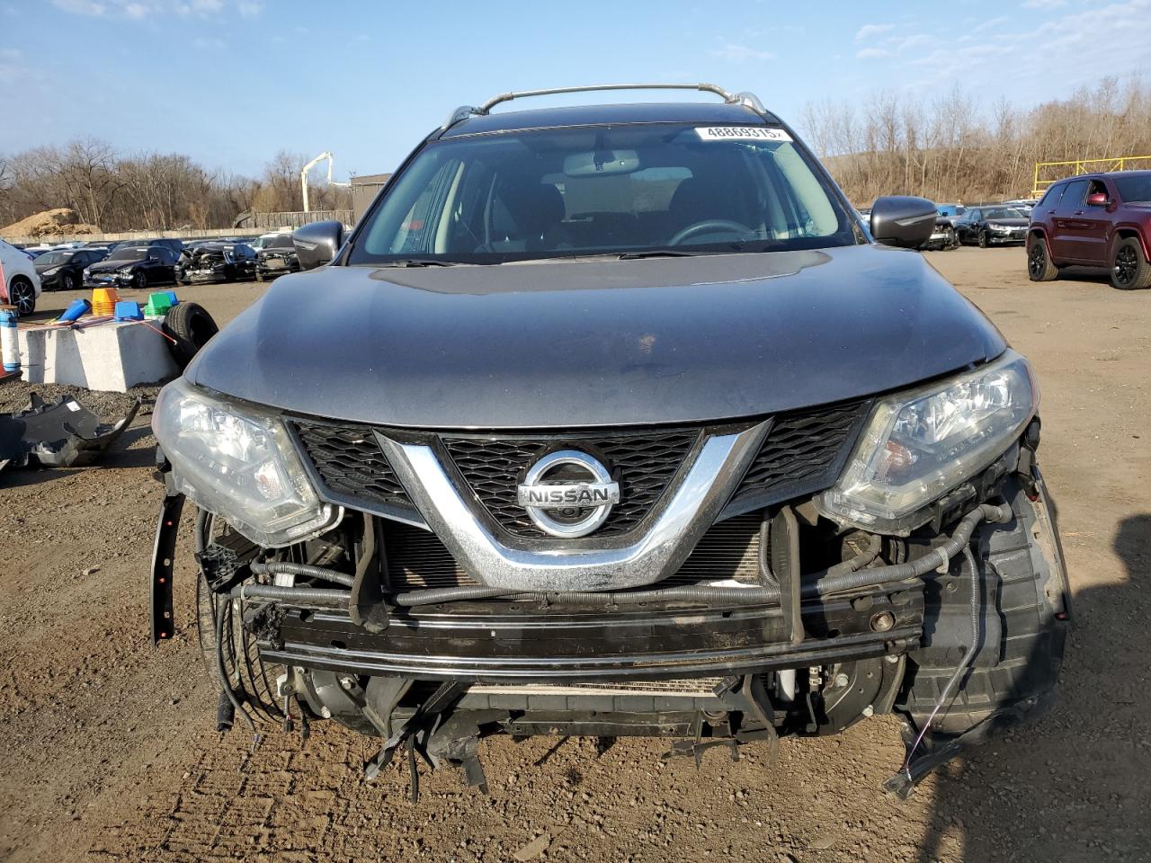 2014 Nissan Rogue VIN 5N1AT2MV5EC856702 Copart auction photo, front end / side damage thumbnail 5