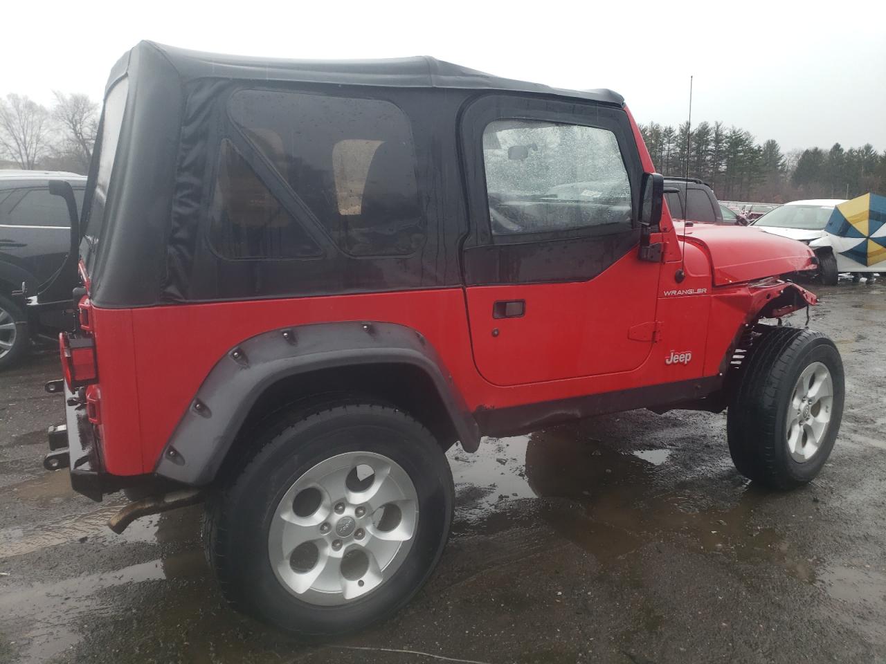2002 Jeep Wrangler VIN 1J4FA29P02P715013 Copart auction photo, front end / all over damage thumbnail 3
