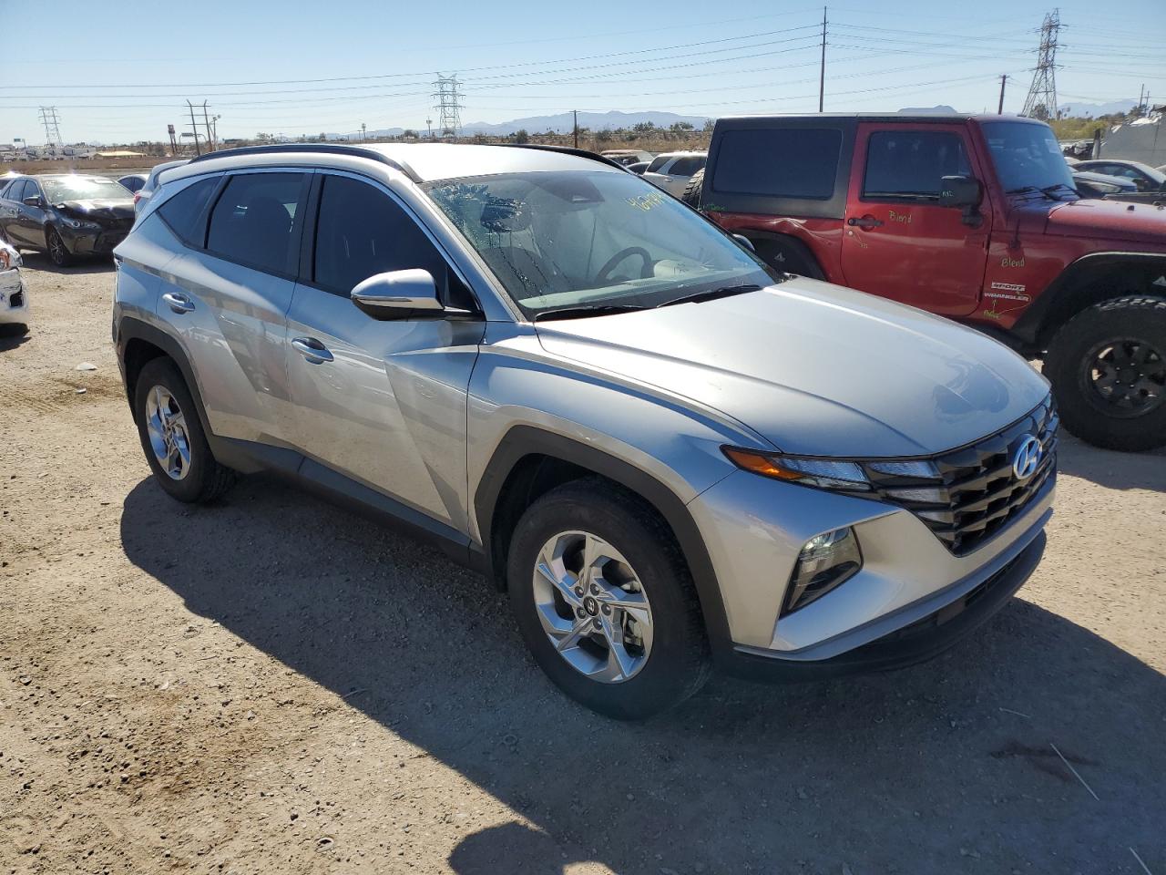 2023 Hyundai Tucson VIN 5NMJBCAE1PH284162 Copart auction photo, side damage thumbnail 4