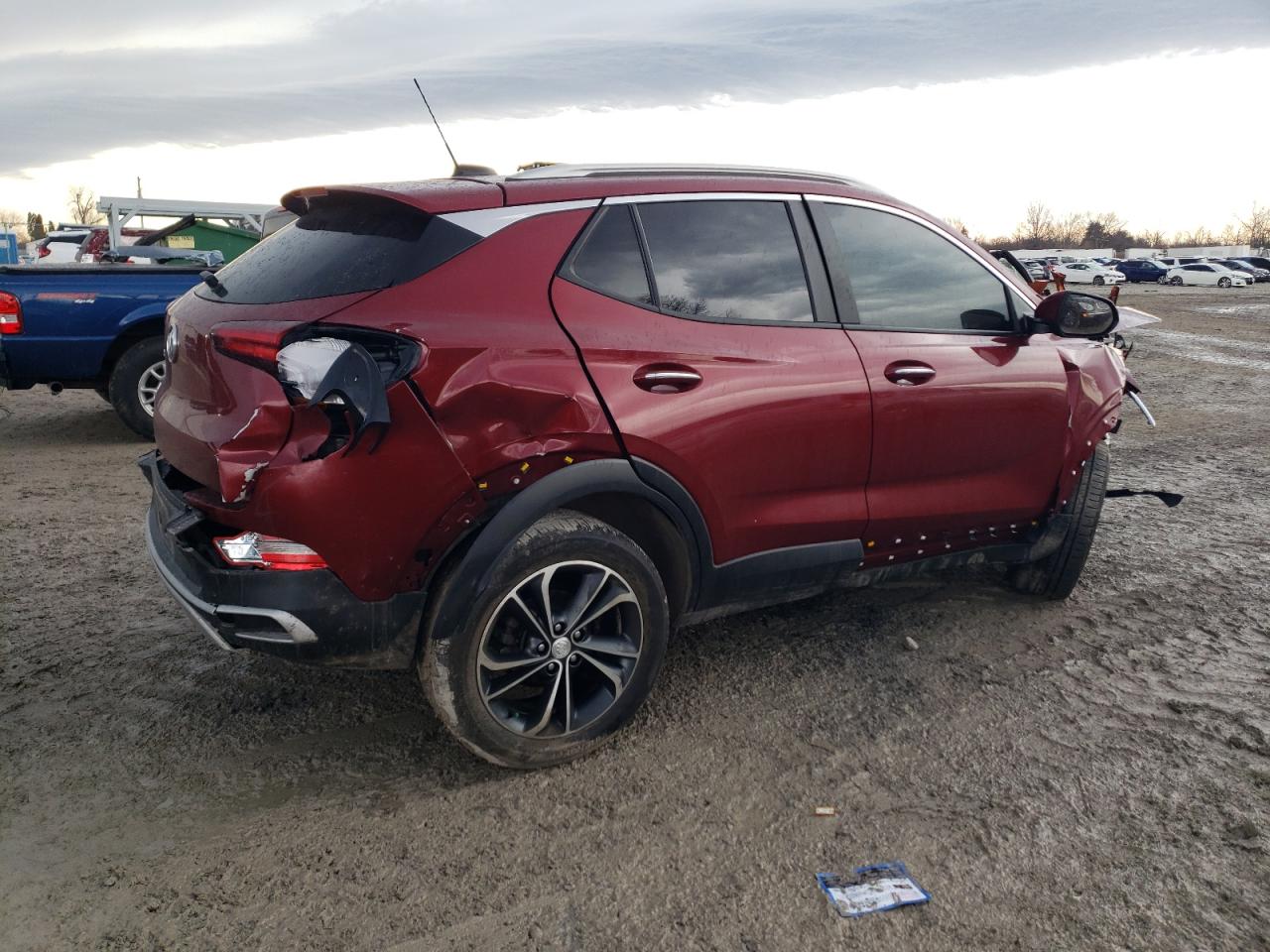 2022 Buick Encore VIN KL4MMDS2XNB013842 Copart auction photo, front end / rear end damage thumbnail 3