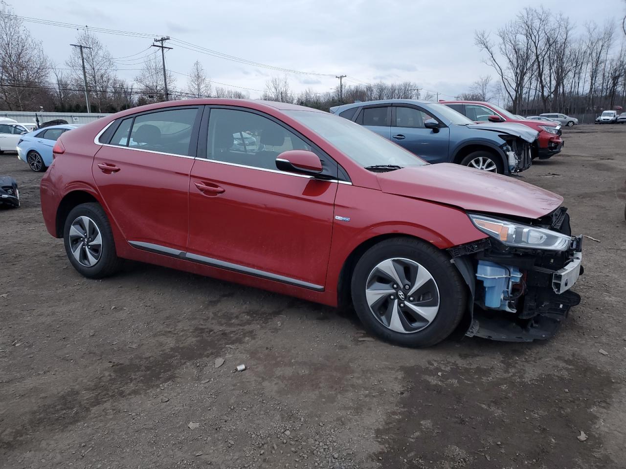 2019 Hyundai IONIQ VIN KMHC75LC0KU128404 Copart auction photo, front end / side damage thumbnail 4