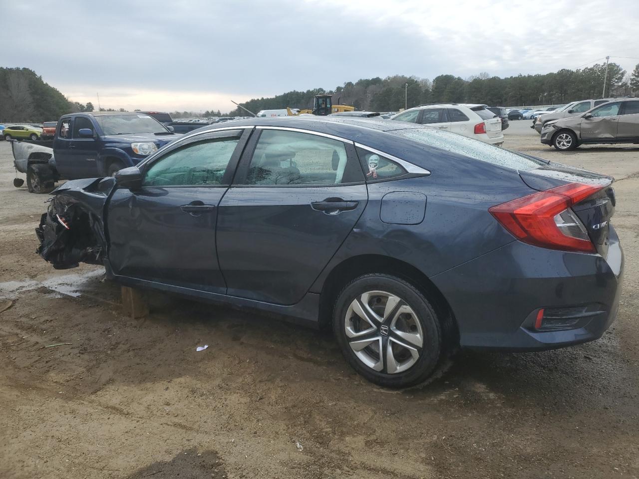 2018 Honda Civic VIN 19XFC2F57JE012879 Copart auction photo, front end / side damage thumbnail 2