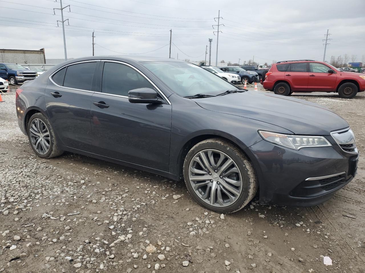 2015 Acura TLX VIN 19UUB2F54FA002347 Copart auction photo, side damage thumbnail 4