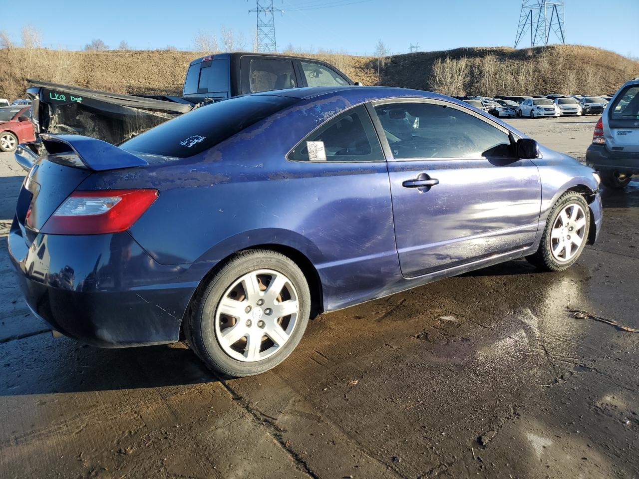 2007 Honda Civic VIN 2HGFG11667H511699 Copart auction photo, front end / hail damage thumbnail 3