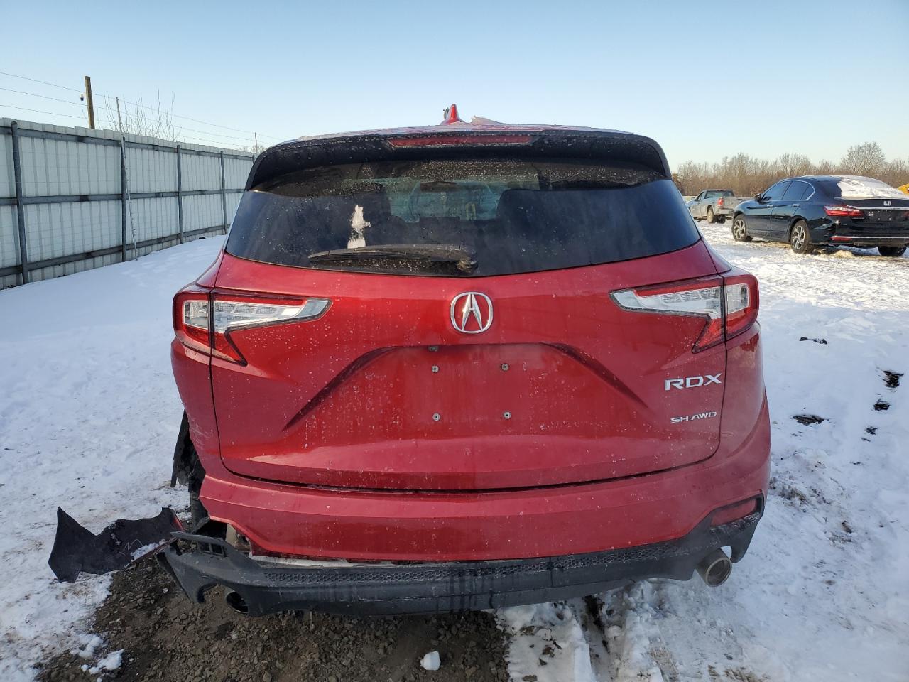 2020 Acura RDX VIN 5J8TC2H3XLL025054 Copart auction photo, side / rear end damage thumbnail 6