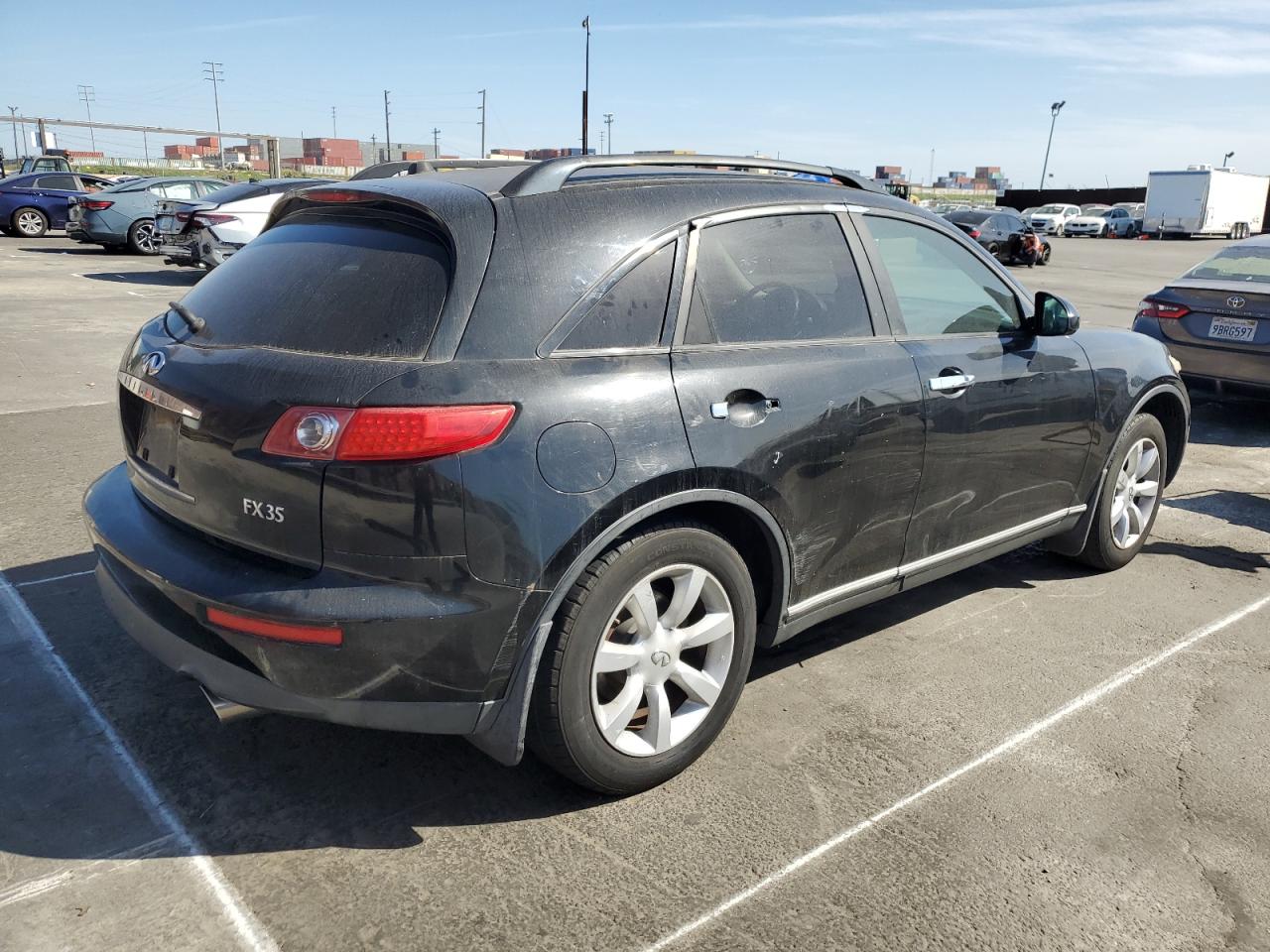 2003 Infiniti FX VIN JNRAS08U53X000898 Copart auction photo, vandalism damage thumbnail 3