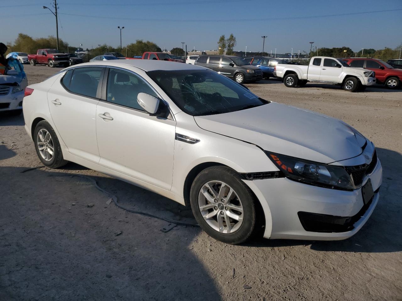 2011 KIA Optima VIN KNAGM4A73B5186268 Copart auction photo, front end / undercarriage damage thumbnail 4