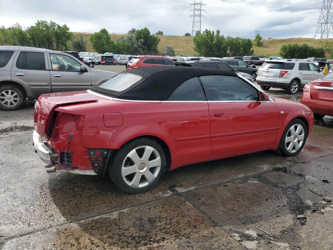 2004 Audi A4 VIN WAUAT48H04K002500 Copart auction photo, rear end / side damage thumbnail 3