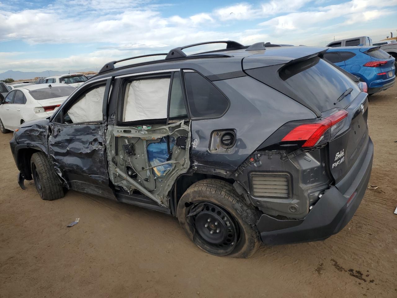 2021 Toyota RAV 4 VIN 2T3F1RFV7MC163830 Copart auction photo, side damage thumbnail 2