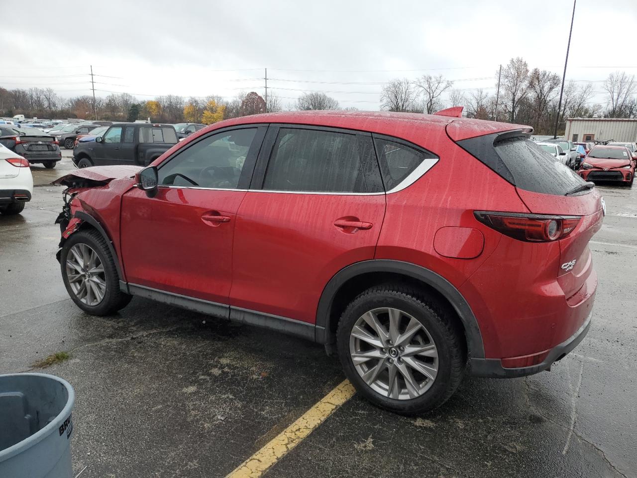 2019 Mazda CX-5 VIN JM3KFBDMXK1696211 Copart auction photo, front end / side damage thumbnail 2