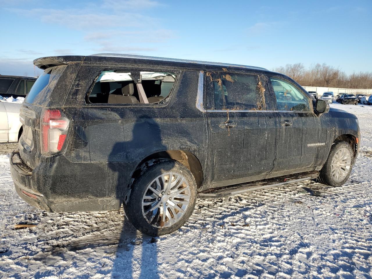 2023 Chevrolet Suburban VIN 1GNSKCKDXPR339043 Copart auction photo, side damage thumbnail 3
