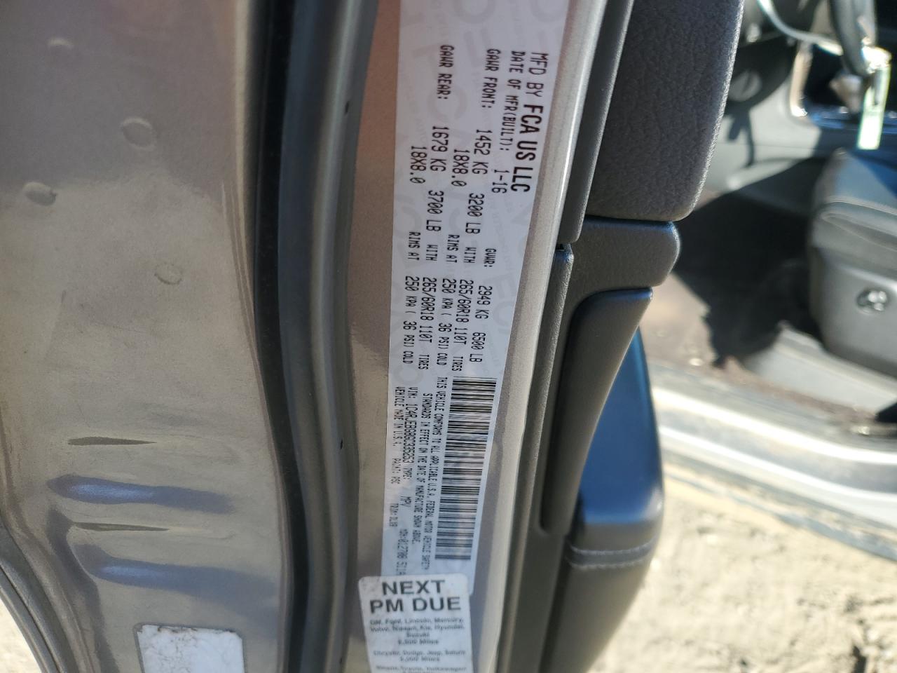 2016 Jeep Grand Cherokee VIN 1C4RJEBG8GC335253 Copart auction photo, rear end / side damage thumbnail 15